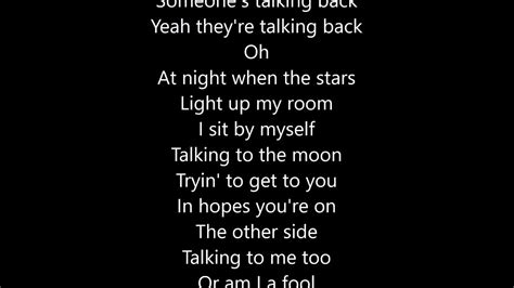 Bruno Mars - Talking To The Moon - Lyrics Scrolling - YouTube