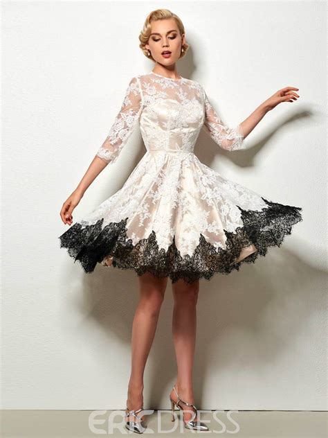 We did not find results for: Ericdress A Line Lace Short Cocktail Dress With Half ...