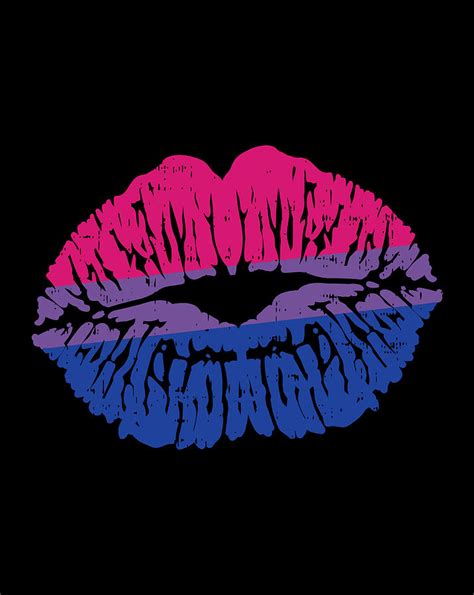 bisexual pride lips kiss retro bi flag bisexuality lgbt t digital art by luke henry