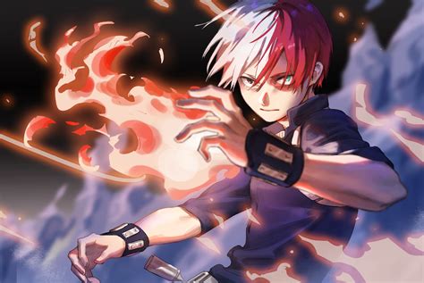 Download 2560x1600 Todoroki Shouto Boku No Hero Academia Fire Magic