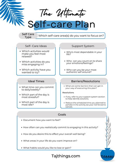 7 Ways Identify Your Self Care Needs As A Mom Free Self Care Plan