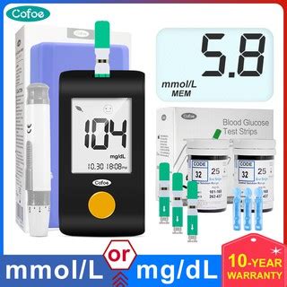 Cofoe Glucometer Mg Dl Or Mmol L Blood Glucose Meter Medical Diabetic