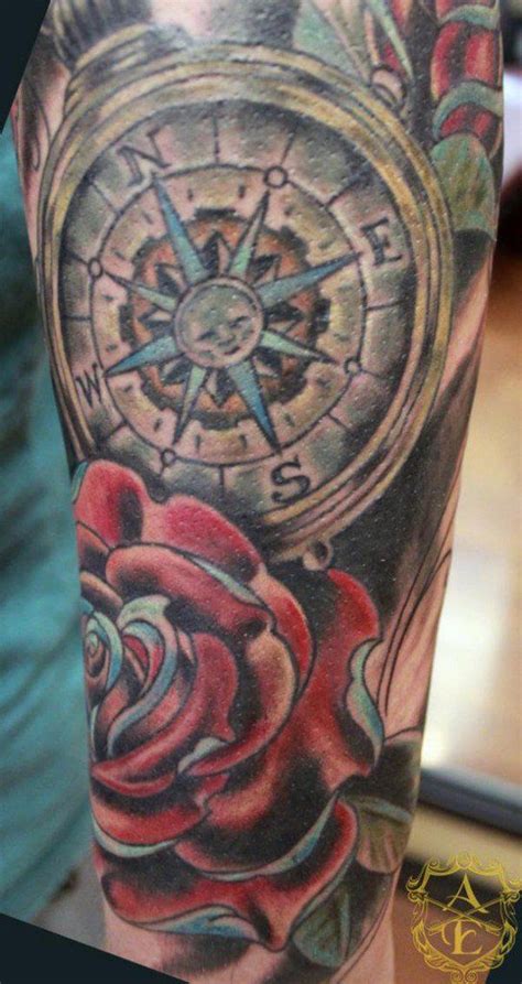 100 Awesome Compass Tattoo Designs Compass Rose Tattoo