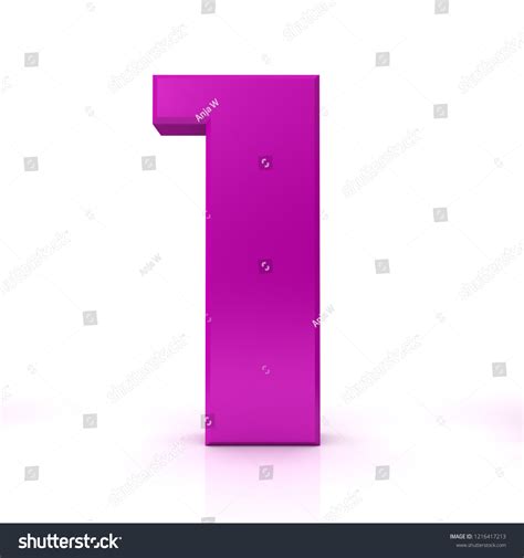 Number 1 One Pink 3d Rendering Stock Illustration 1216417213 Shutterstock
