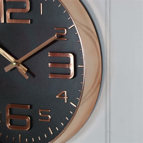 Round Copper Embossed Wall Clock