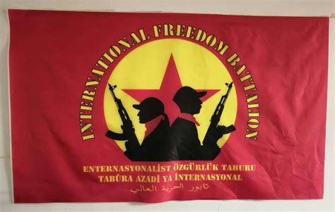 International Freedom Battalion 1 Flag Banner 3x5ft Rojava Etsy Uk