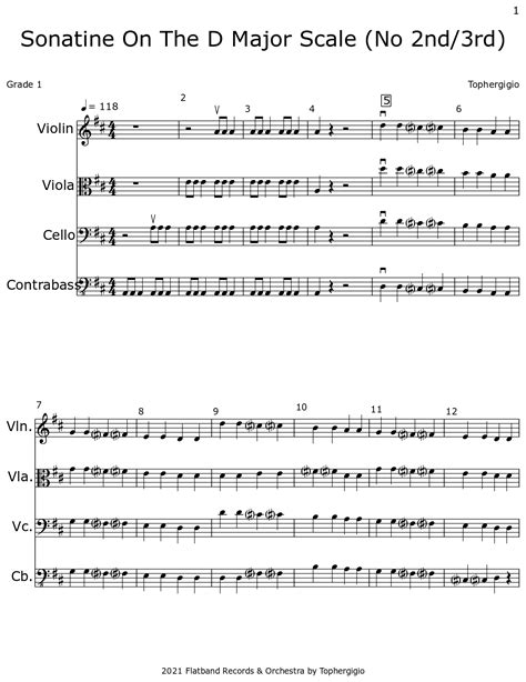 Sonatine On The D Major Scale No 2nd3rd Sheet Music For Violin