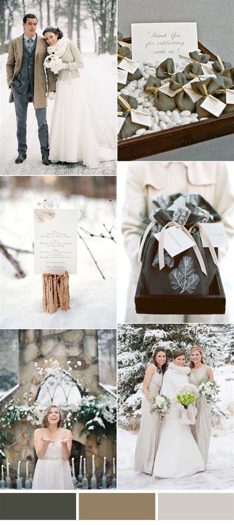 Beautiful Sage Green Winter Wedding Color Inspiration 2016 White Winter Wedding Winter Wedding