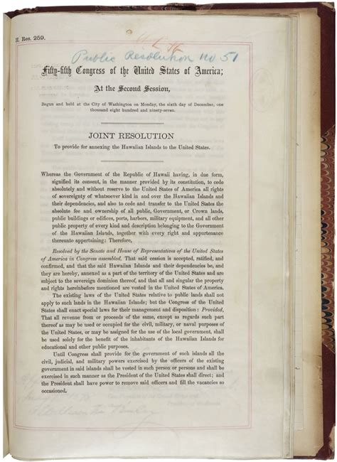 The 1897 Petition Against The Annexation Of Hawaii National Archives