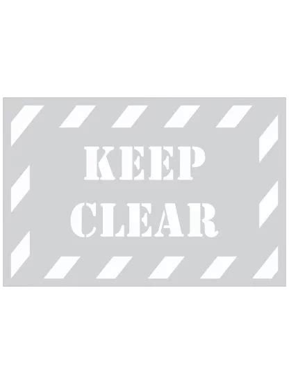 Keep Clear Stencil Discount Safety Signs New Zealand
