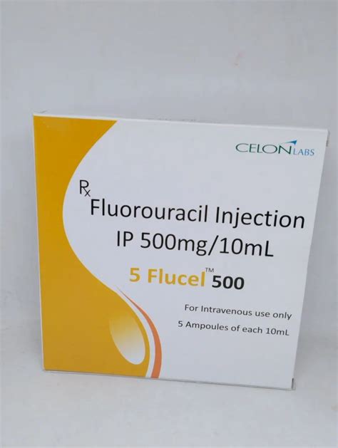 Celon Laboratories Ltd Fluorouracil Injection 5 Flucel 500mg Packaging