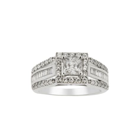 Brilliance Princess Cut Simulated Diamond Sterling Silver Ring