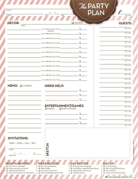 Free Printable For Party Planning So Helpful From Life On Paper