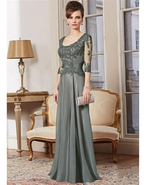 Picking out an appropriate mother of the bride beach wedding dress can be difficult for any mom. Gray Mother Dresses For Beach Weddings 2014 Long Sleeve ...