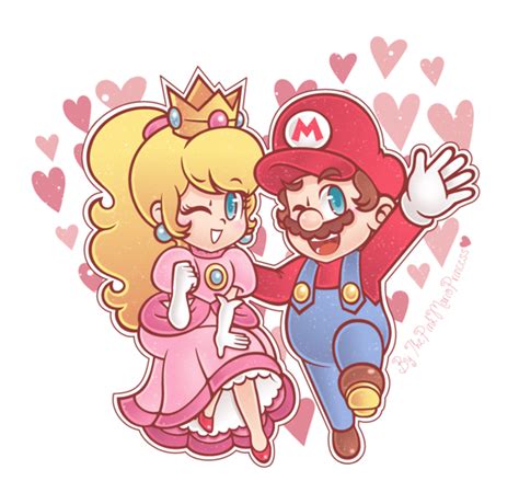 Cute Art Of Mario And Peach Super Mario Know Your Meme