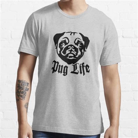 Pug Life T Shirt For Sale By Cheesybee Redbubble Pug T Shirts