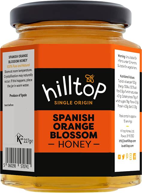 Hilltop Honey Raw Orange Blossom Honey 227g Amazonca Grocery