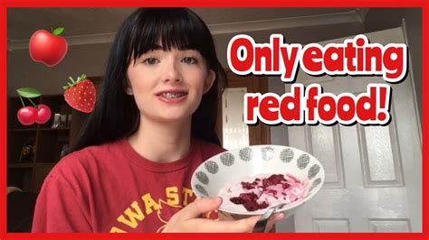 Only Eating Red Food For 24 Hours Youtube