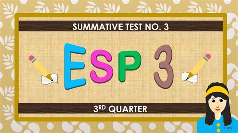 Rd Qtr Summative Test Esp Docx Third Quarter Summative Test Esp My