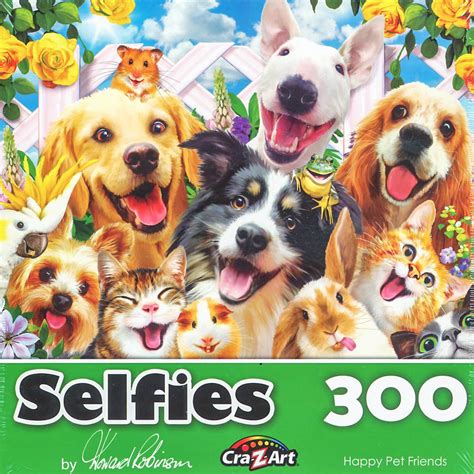 Selfies Happy Pet Friends 300 Piece Jigsaw Puzzle By Howard Robinson