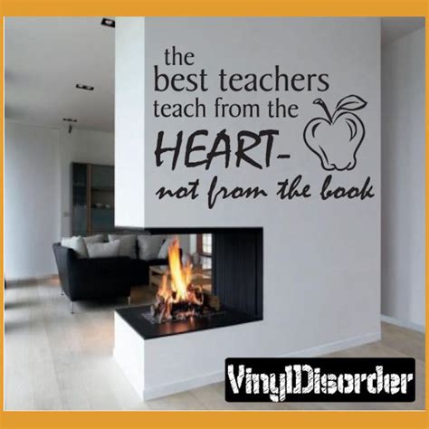 The Best Teachers Teach From The Heart Not The Book Vinyl Etsy