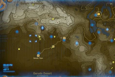 Image Breath Of The Wild Sheikah Slate Map Gerudo Province Greater