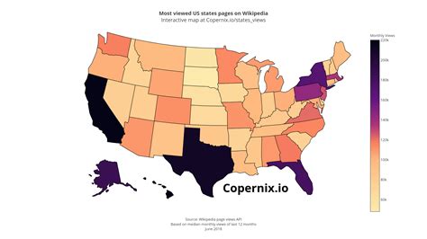 Most Viewed Us States Pages On Wikipedia Oc Dataisbeautiful