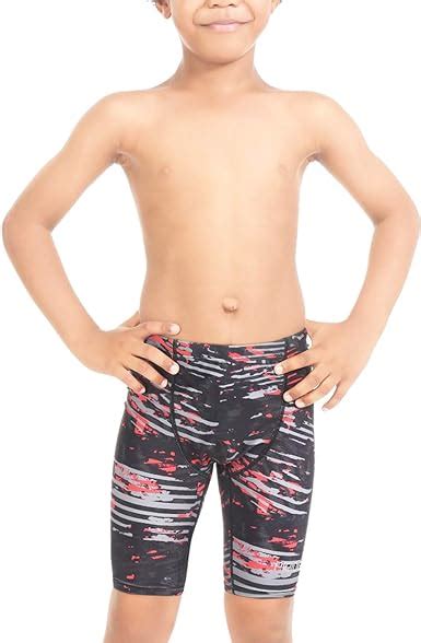Piqidig Youth Boys Swim Jammers Solid Swimsuit Quick Dry Athletic