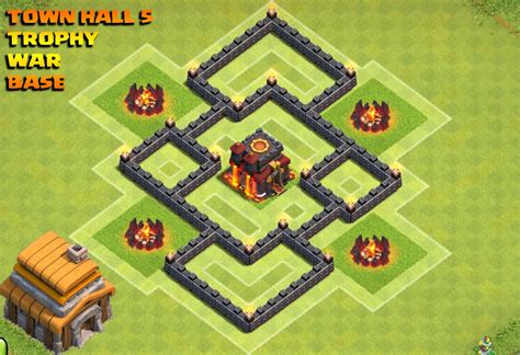 Clash Of Clans Town Hall 5 Base - Town Hall 5 (TH5) Trophy Clan War Base - CoC Design Base
