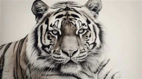 Disegno A Matita Della Faccia Della Tigre Immagine Di Una Tigre Da