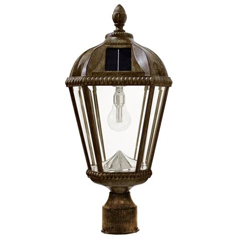 Gama Sonic Royal Bulb 18 In H Weathered Bronze Solar Led
