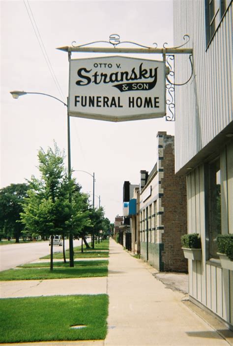 Funeral home, funeral chapel, funeral parlour. FRANKENSTEIN1959: Otto V. Stransky & Son Funeral Parlor