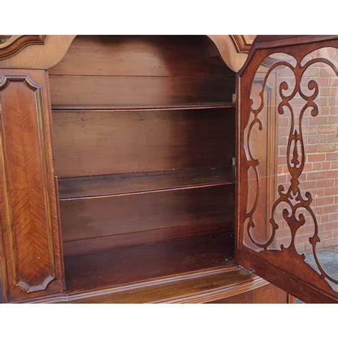 Exquisite antique french china cabinet, oak, 1920's #10998 thegatz. 1920s Antique Jacobean Style Walnut Dining Room China ...