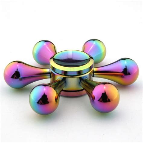 Rainbow Sphere Head Spinner Christmas Ts Toys Metal Fidget