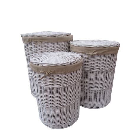 Newchic offer quality laundry basket at wholesale prices. White Round Wicker Laundry Basket