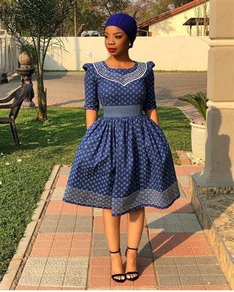 South African Shweshwe Dress Designs 2019 African Fashion Traditional African Print Fashion