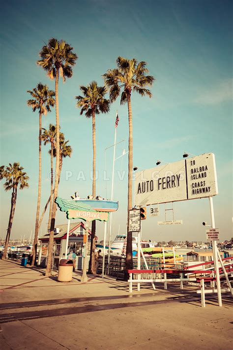 Art Print & Stock Photo: Newport Beach Nostalgic Vintage Picture Large