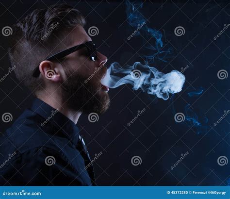 Hipster Smoker Stock Photo Image Of Glasses Habit Narcotic