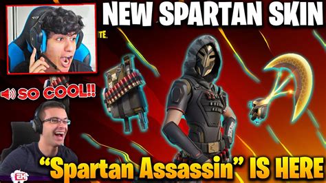 Streamers React To Spartan Assassin Skin In Fortnite Item Shop Youtube