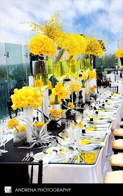 Pin by Marcela de León on Table setting | Yellow centerpieces, Yellow