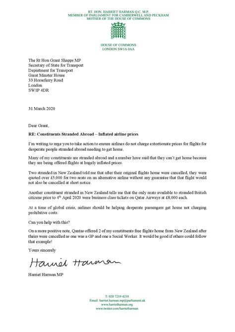 You do not need that very. Constituents Stranded Abroad - My Letter to Foreign ...