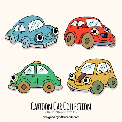 Premium Vector A Set Of Cartoon Car Vector Illustrations Vlrengbr