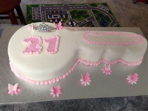 Turn a basic cake into a treat worthy of a celebration with some buttercream frosting, a cookie cutter, and a few creative details. Key shaped cake 21st | 21st birthday cakes, Birthday cake ...