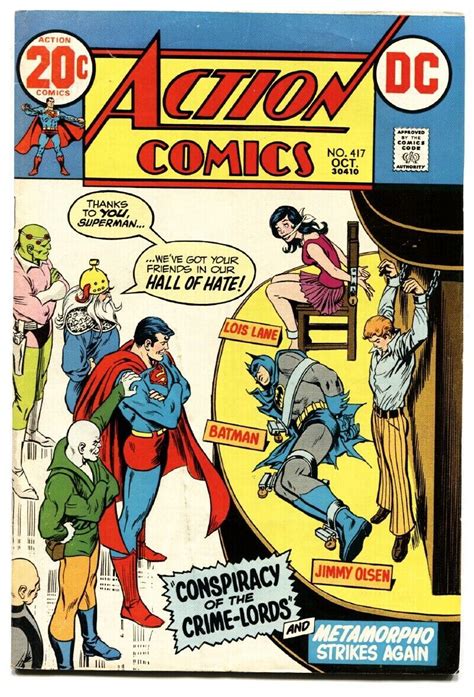 Action Comics 417 Comic Book 1972 Superman Woman Tied Up Batman