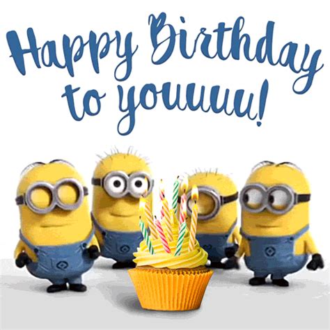 Minions Singing Happy Birthday To You Song Funny  Animated Image