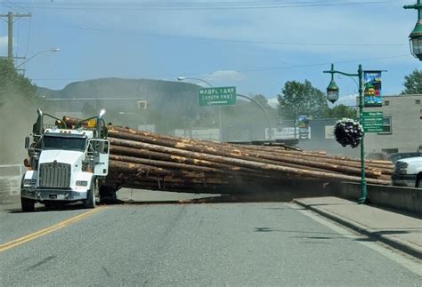Logging Truck Spills Load On Highway 6 In Lumby Vernon News
