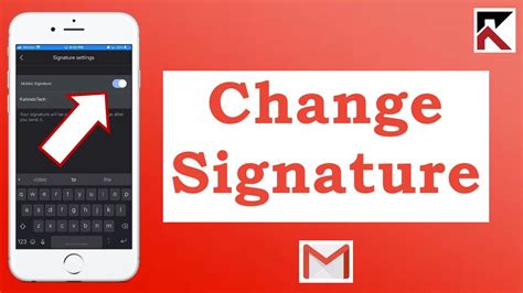 How To Change Signature Gmail Iphone Youtube