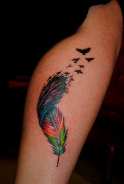 Rainbow Feather Design Tattoo Tattoos Book 65000 Tattoos Designs