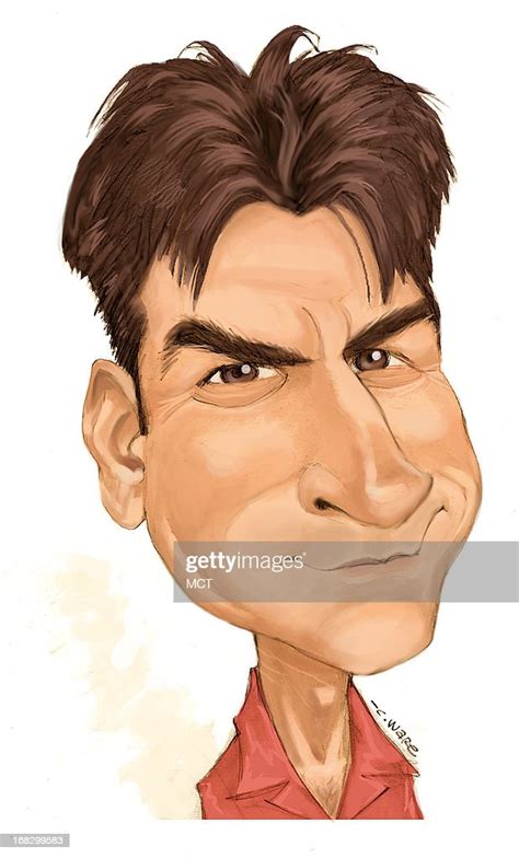 Chris Ware Color Caricature Of Actor Charlie Sheen News Photo Getty