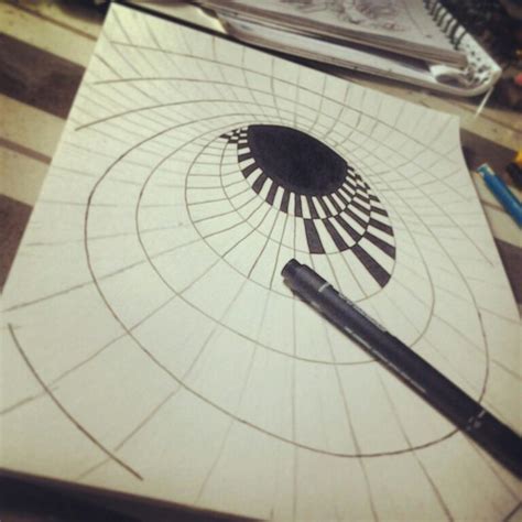 How to draw a 3d cube optical illusion. #drawing- 3d hole illusion 03 | my drawings #ruhan ...
